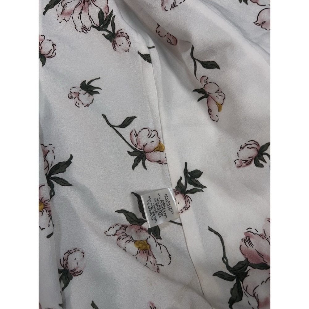 New Skies Are Blue Blazer Jacket Women's XL Grey Plaid Preppy Stretch Floral - Picture 5 of 6